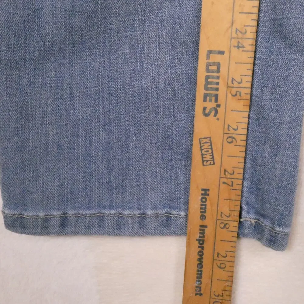 Simply Vera Wang Embroidered Jeans Light Wash Cropped Pants - Picture 8 of 10